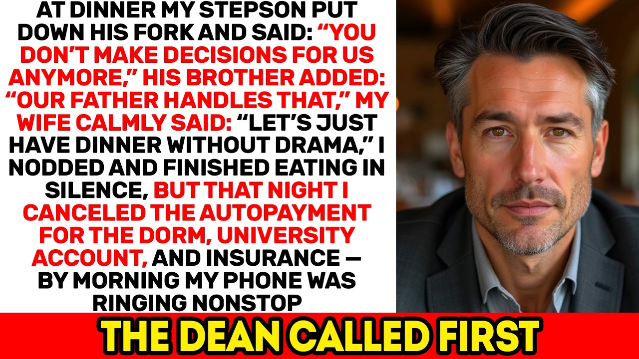 “Our Father Makes the Decisions,” My Stepsons Said The Dean Called the Next Morning