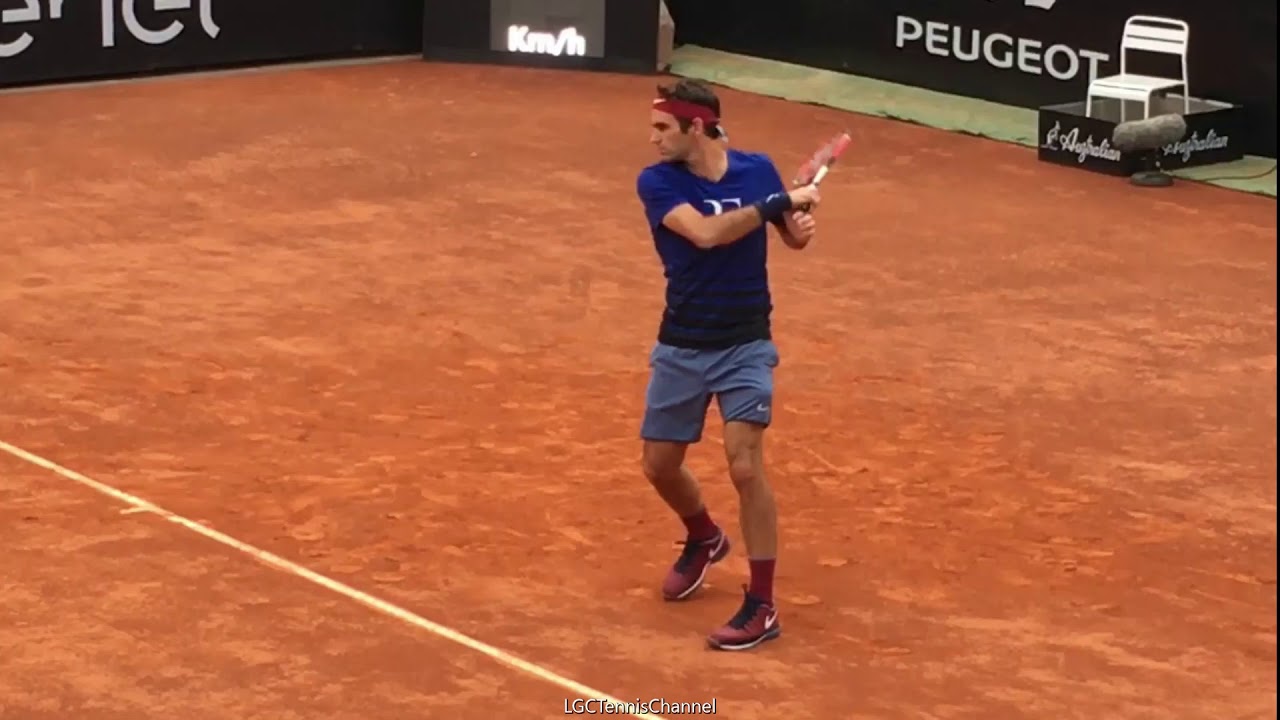Roger Federer practice in Rome - Internazionali BNL D'Italia 2016