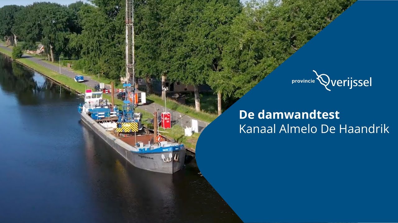 Provincie Overijssel | De damwandtest van Kanaal Almelo De Haandrik