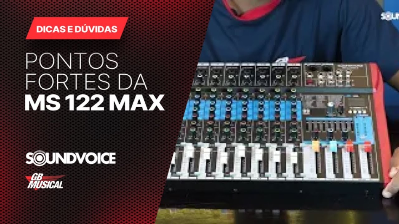 NO DETALHE, MESA DE SOM MS122 EUX
