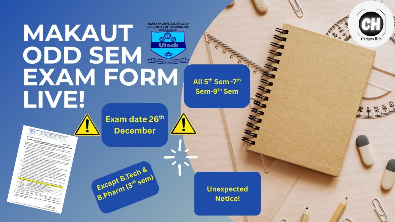 ⚠️ MAKAUT Odd Sem 2025 Exam Date Issue Explained! | Big Trouble for 1st to 7th Sem Students!