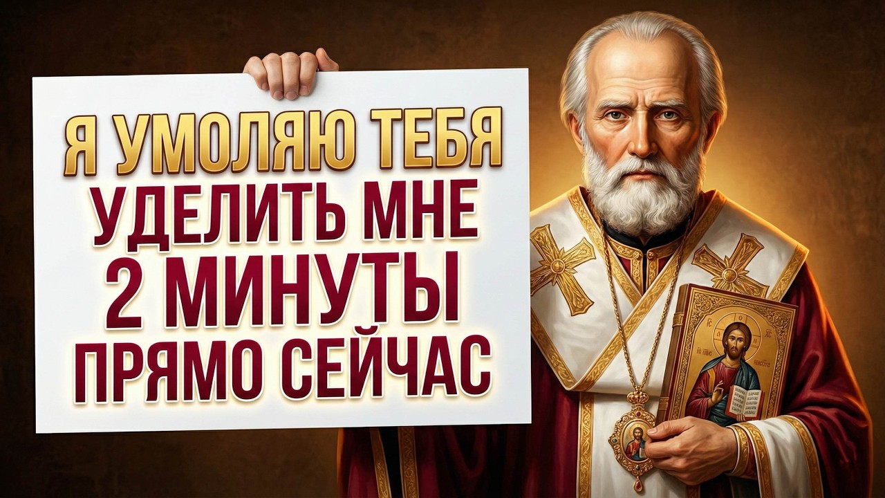 НИКОЛАЙ ЧУДОТВОРЕЦ УМОЛЯЕТ ВАС 2 МИНУТЫ... Но лишь 1% людей включат эту молитву до захода солнца