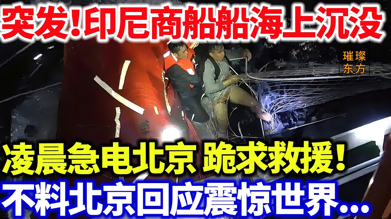 突发！印尼商船船海上沉没！凌晨急电北京，跪求救援！不料北京回应震惊世界...#璀璨东方 #科普 #海南 #货船 #印尼