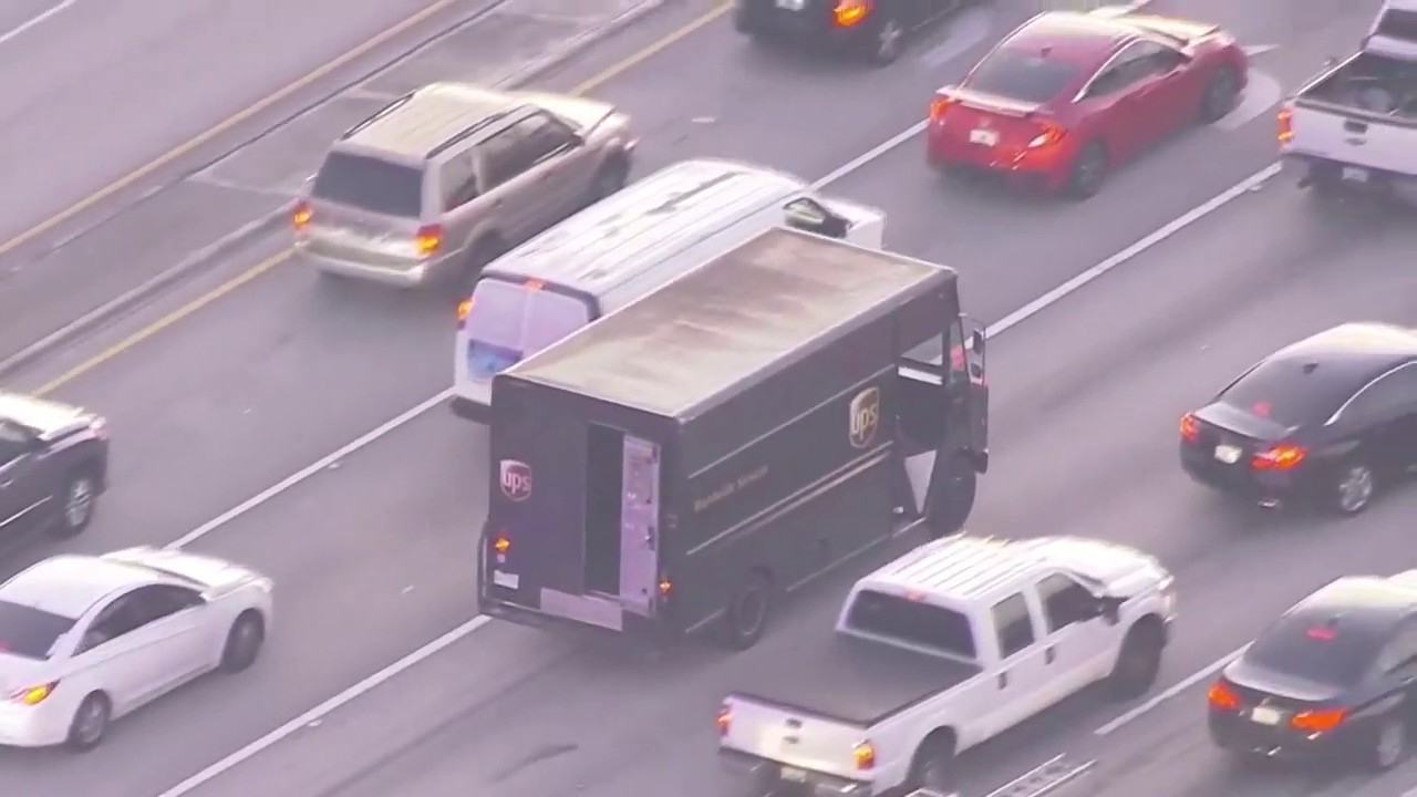 Armed robbery leads to pursuit of UPS truck through South Florida streets