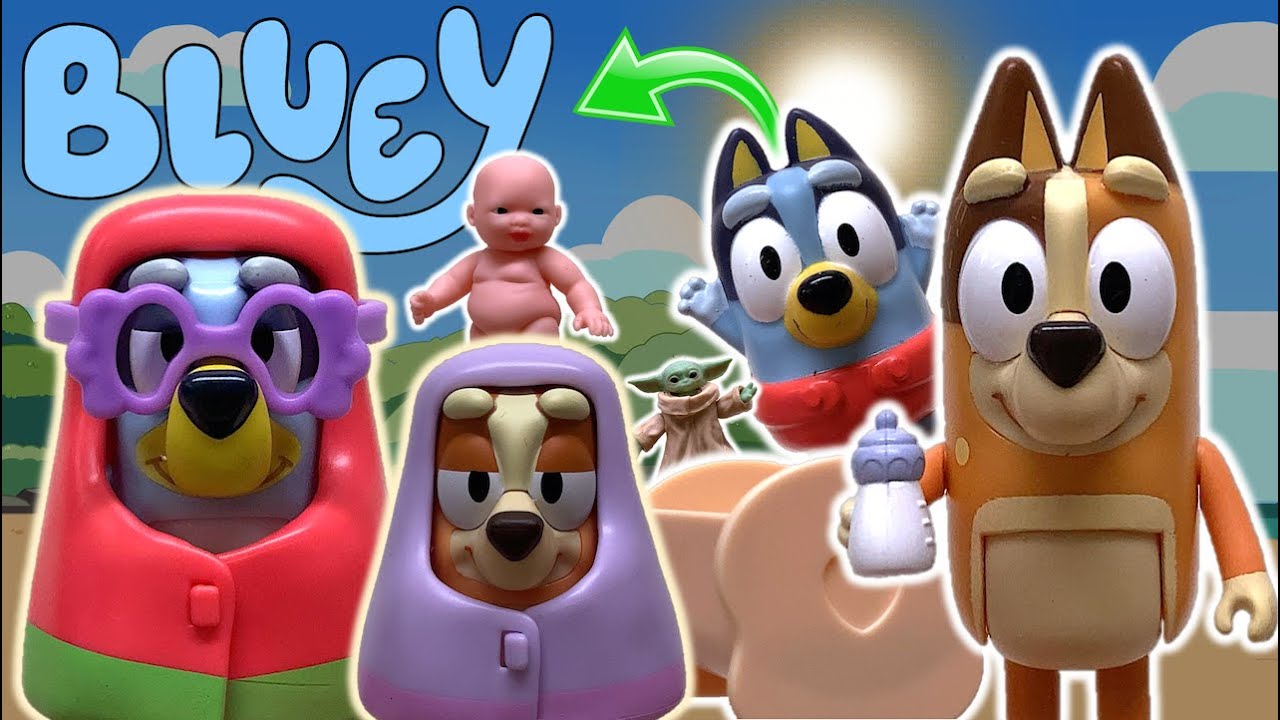BLUEY - Pack de las ABUELAS vs BABY Bluey | Colección de Figuras Moose - TOY SHOTS (2025)