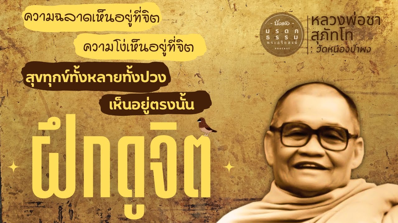 ฝึกดูจิต สุขทุกข์ทั้งหลายทั้งปวงเห็นอยู่ตรงนี้ | หลวงพ่อชา สุภัทโท |วัดหนองป่าพง|มรดกธรรมพระอริยสงฆ์