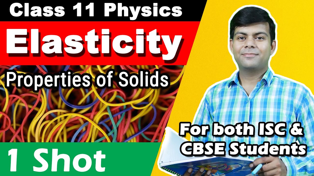 Elasticity Class 11 Physics | Properties of Solids - Young's Modulus, etc | One Shot with Numericals