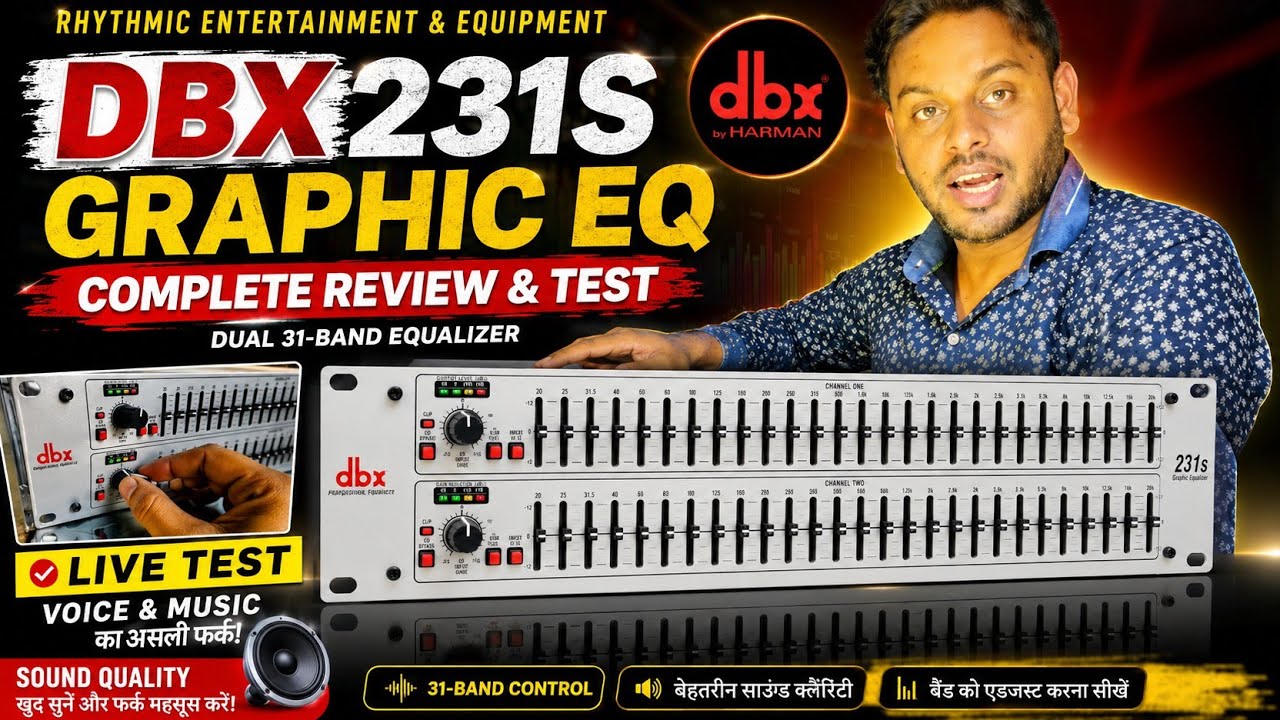 Dbx 231s Dual Channel 31-Band Equaliser Settings In Hindi
