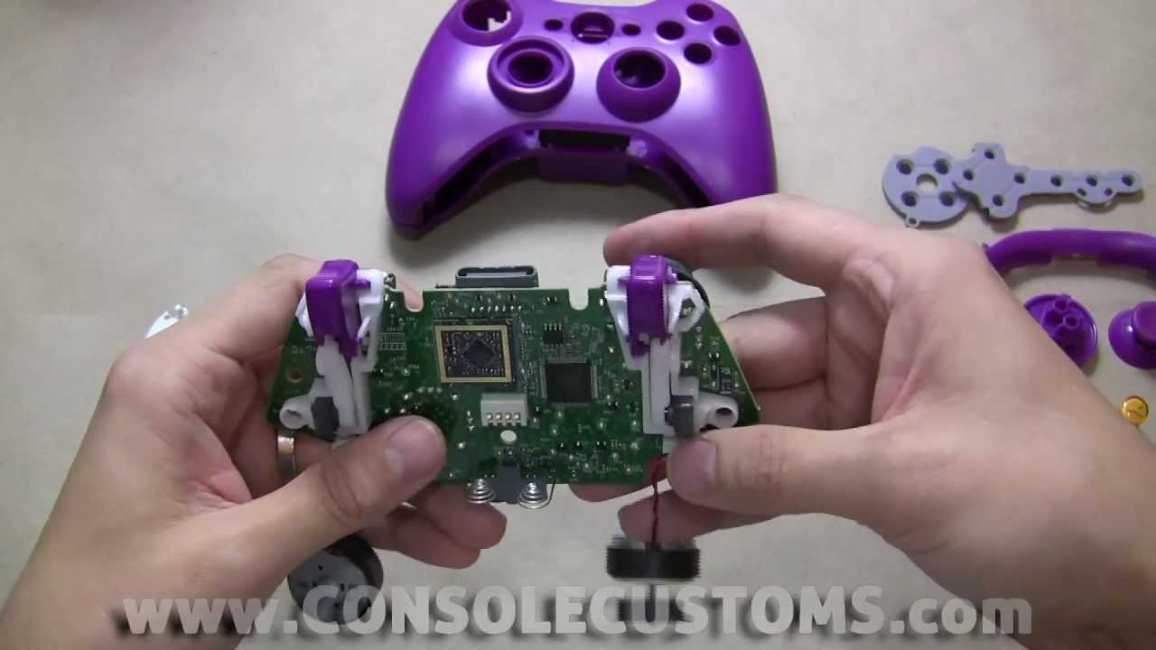 Xbox 360 aftermarket controller shell installation, by Console Customs