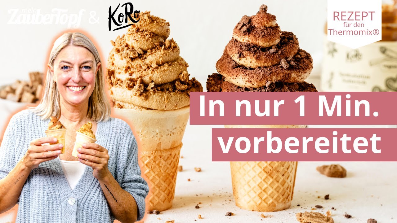 😍🍦 Super cremiges Spekulatius-Softeis, perfekt als Weihnachtsdessert | Thermomix® Rezept