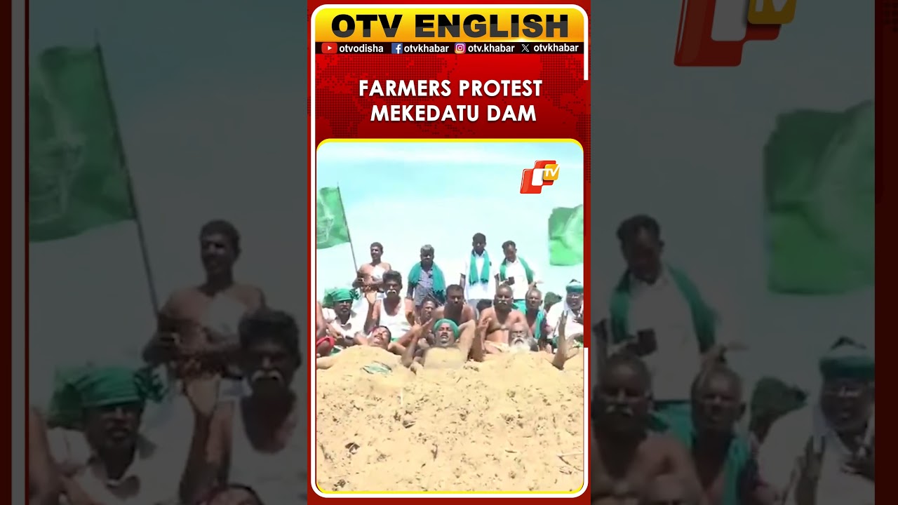 Farmers Protest Mekedatu Dam Project in Cauvery River, Tamil Nadu