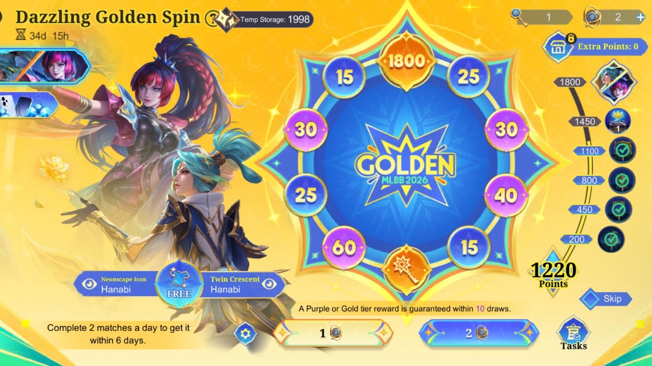 Mobile Legends 2026 Golden Month Showcase! | Golden Dazzling Spins!!! #mlbbgoldenmonth #mlbbcreator 