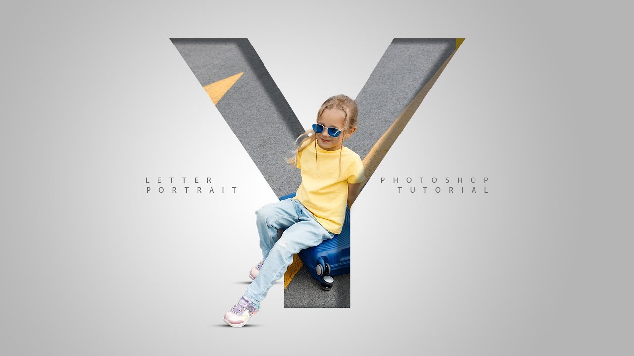 Letter (Y) Portrait Design Tutorial in Photoshop
