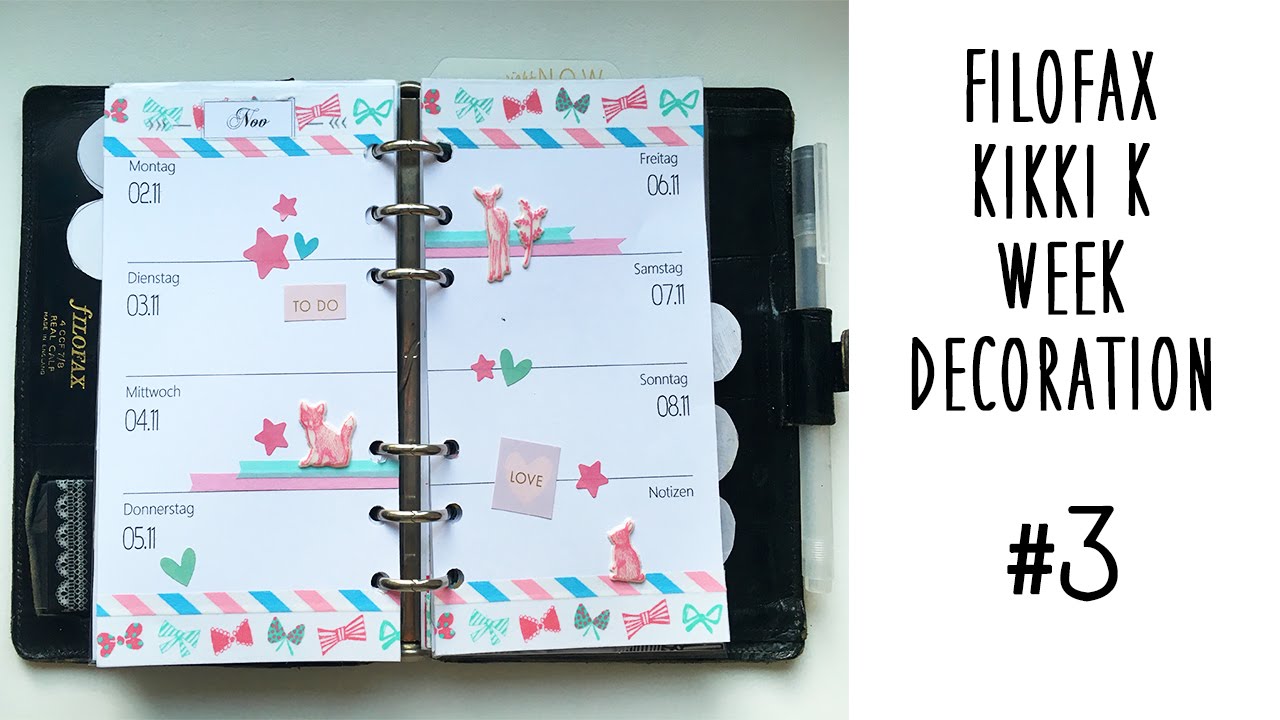 Filofax / Kikki K Week Decoration #3
