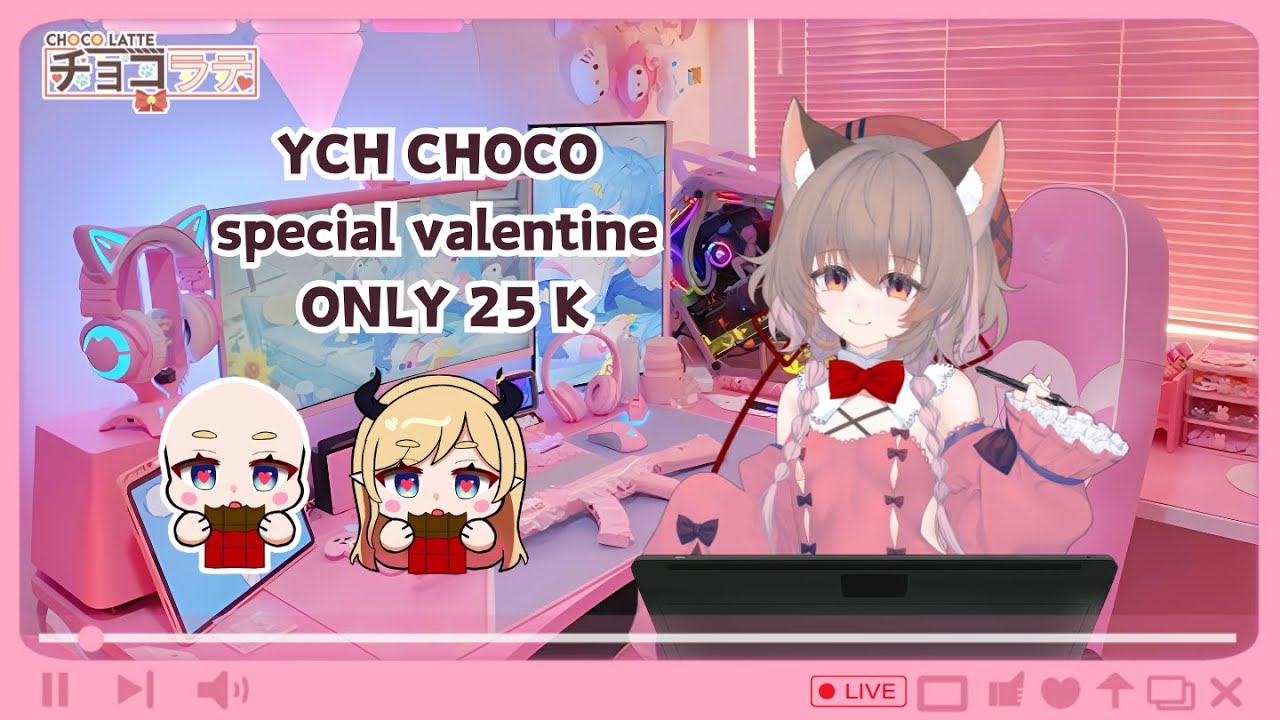 【YCH CHOCO🍫 - Choco Latte Vtuber】drawing for life 💖panglima nguli