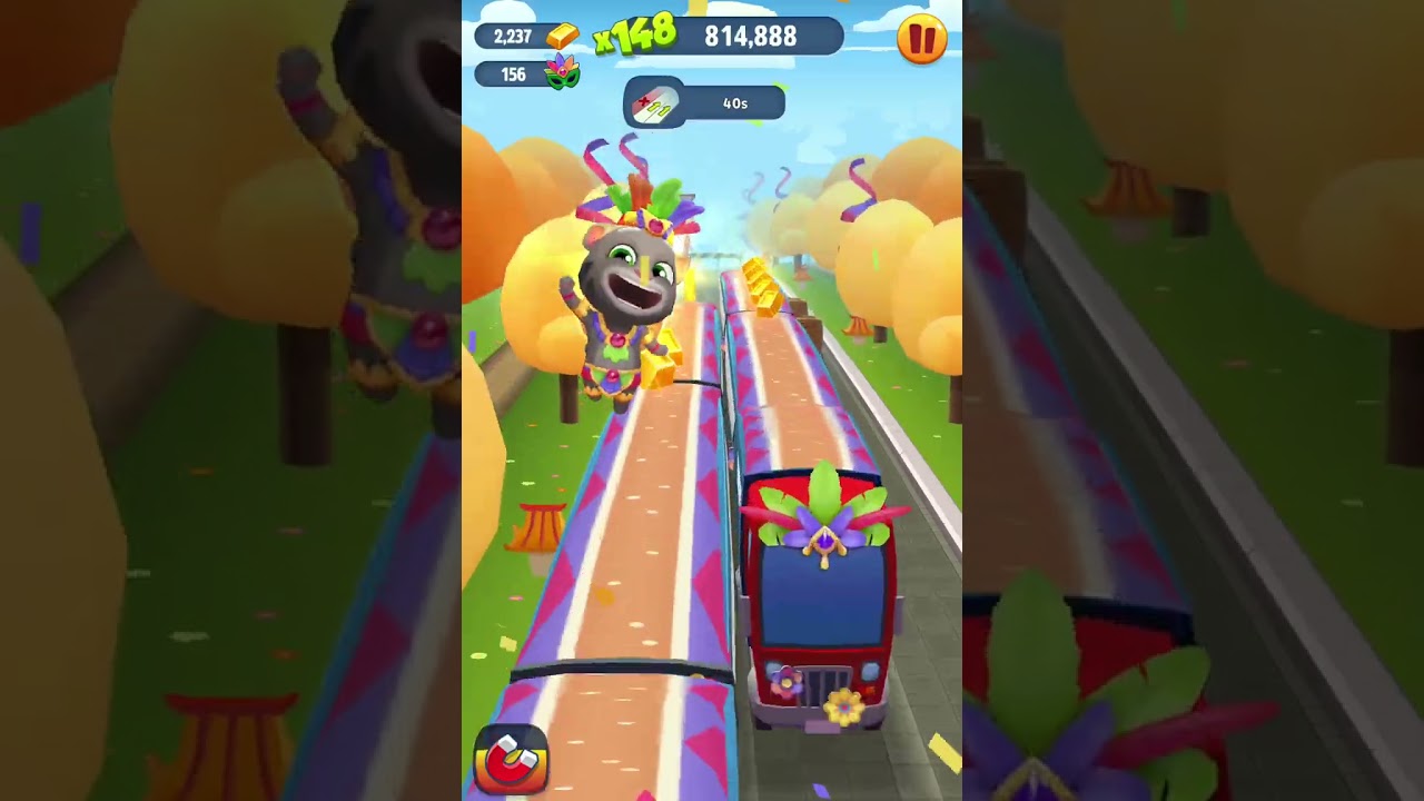 Talking Tom Gold Run 1 FIESTA Tom China New Year Party Bird Disco Tablet Gameplay