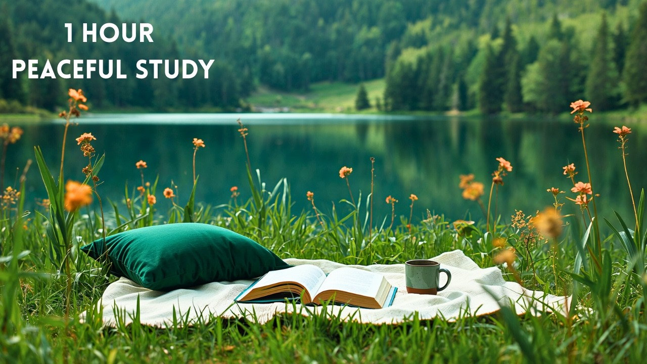 Serene Lakeside Study Space | Gentle Forest Ambience 1 Hour