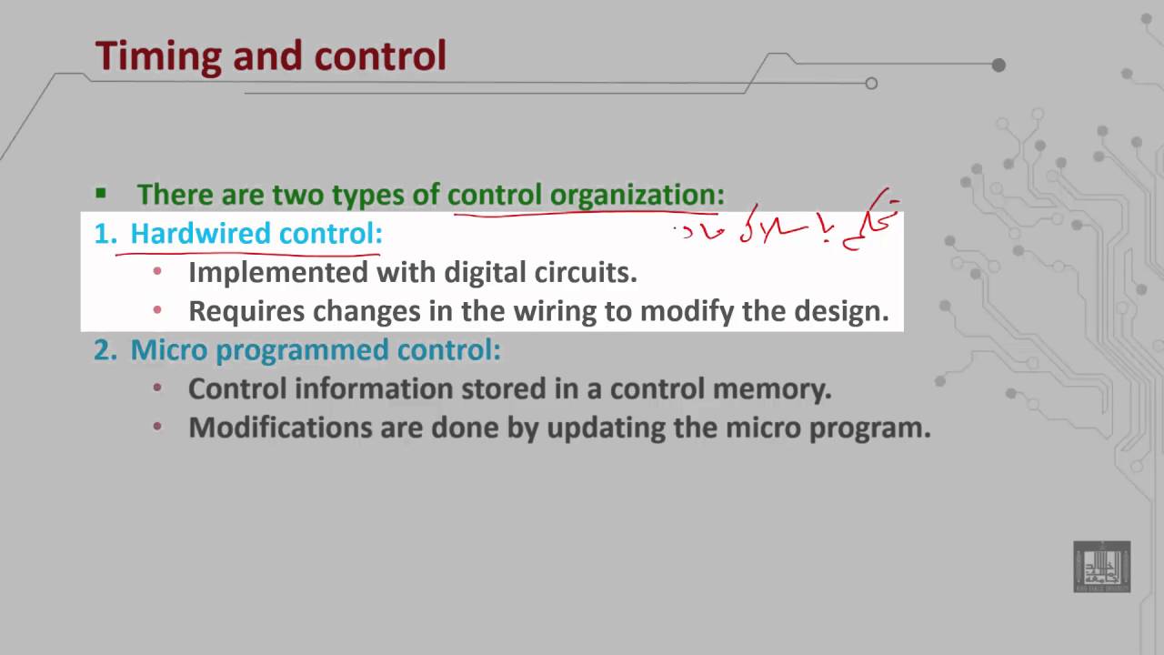 Computer Organization 1 | C2 - L6 | Timing and control
