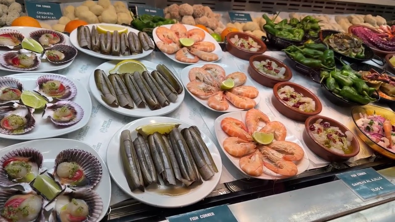 Visit Madrid San Anton Market, try Spanish tapas