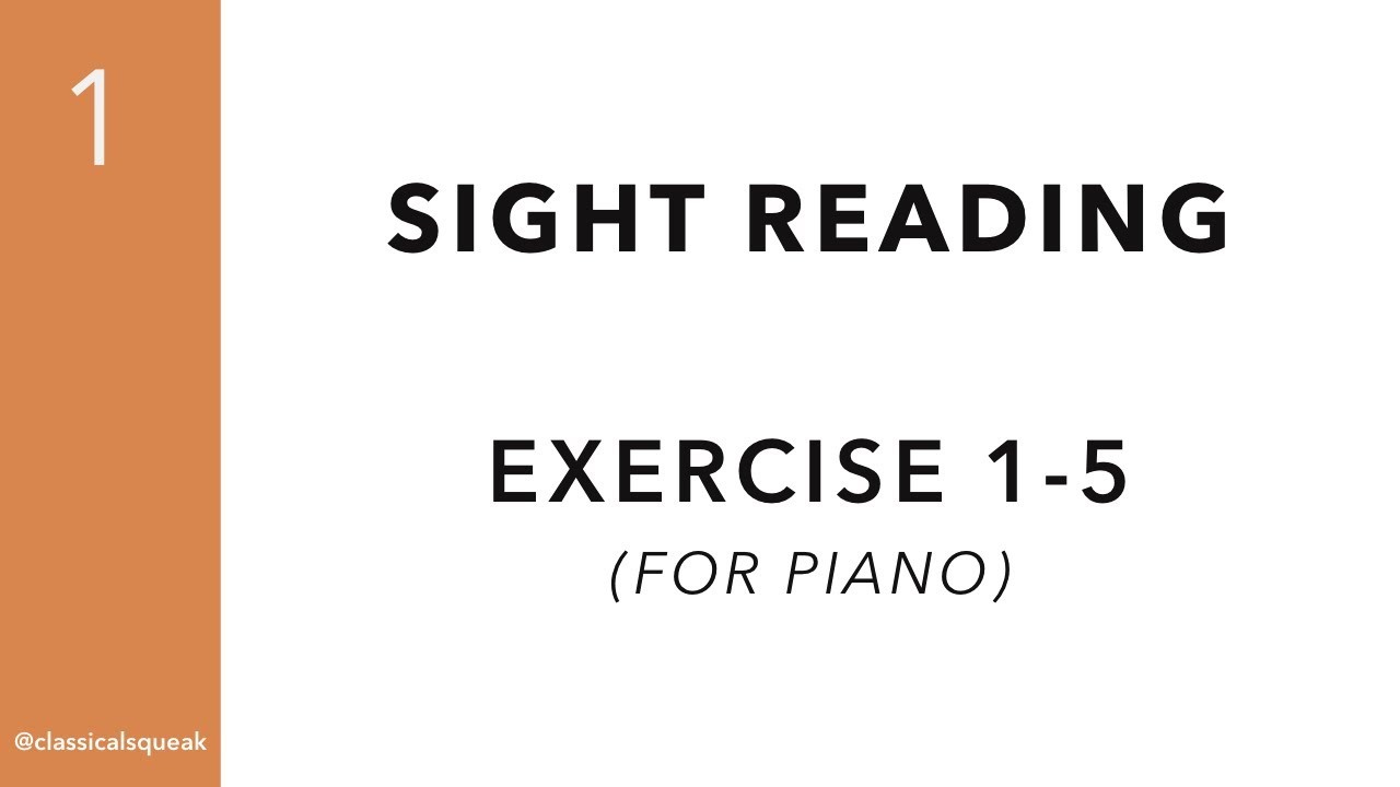 RCM Level 1 Sight Reading | Exercise 1-5 (Piano - One Hand at a Time, Five-Finger Position)