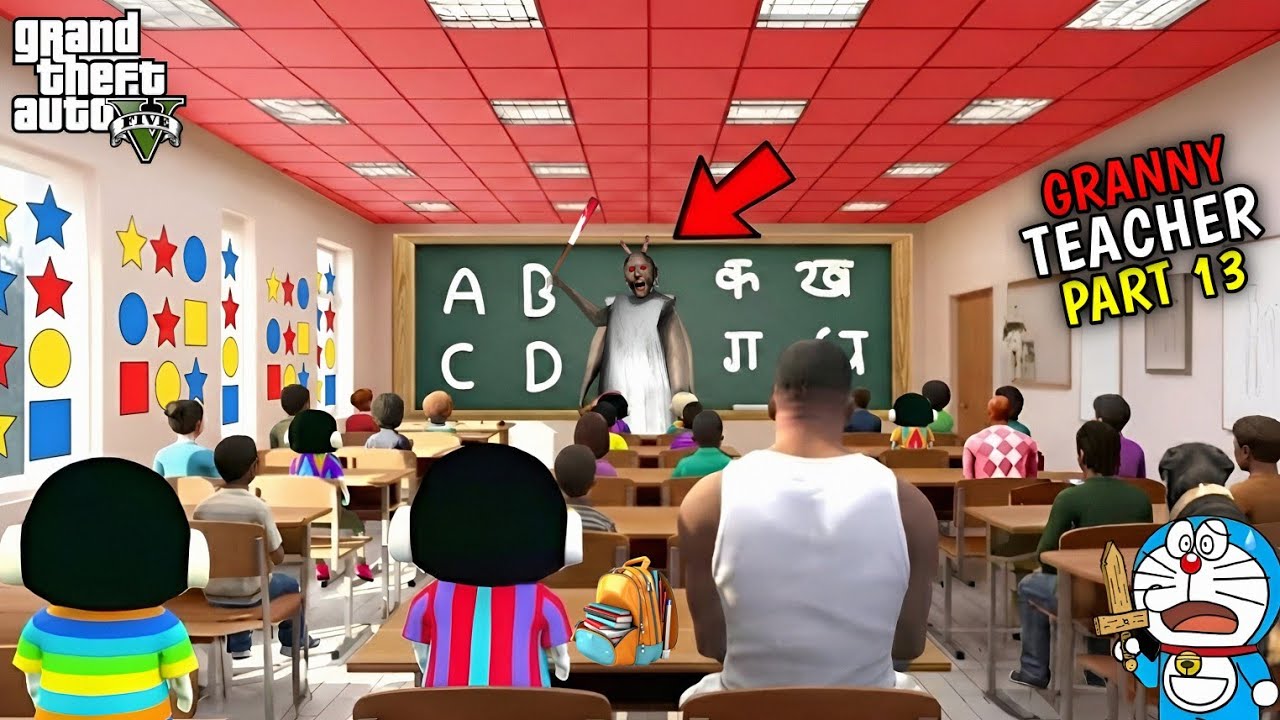 GTA 5 : Franklin Trying To Escape From GRANNY Exam || Part # 13 || Afaq Hub