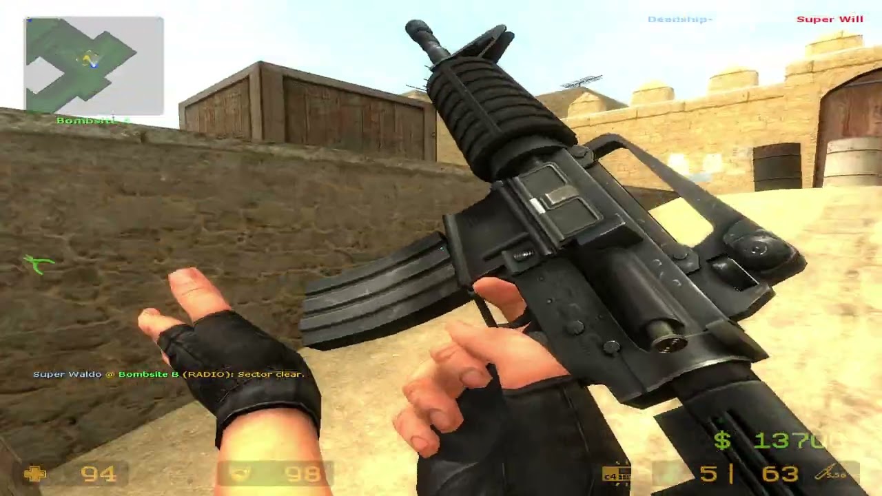 [CS:Source #10] Tryhard 10v3 against bots | First to 13 wins! (Difficulty: Easy)