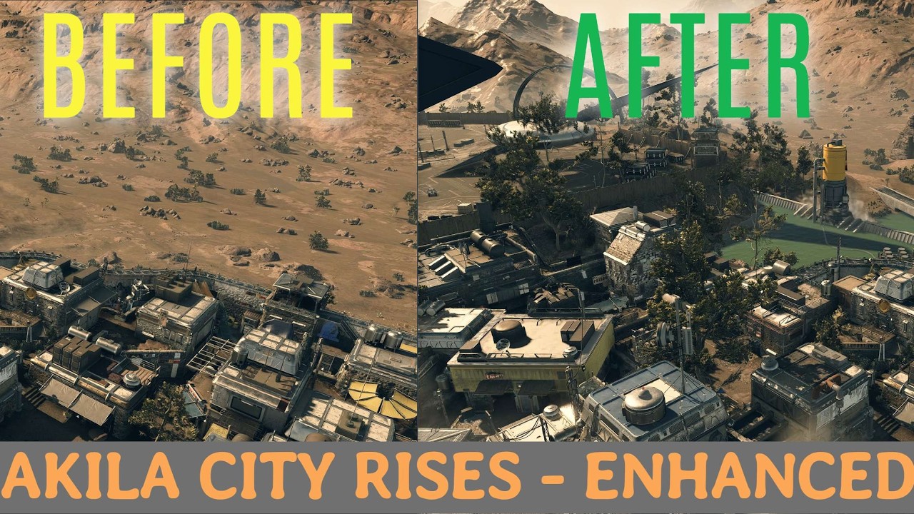 Akila City Rises &ndash; Enhanced (Before & After Comparison) update v1.1.3