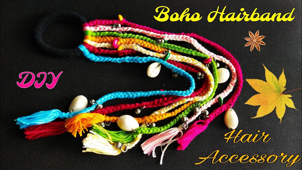 How to Make Boho Hair Band at Home | DIY Hair Accessories | Easy Hair Accessories Making Tutorial