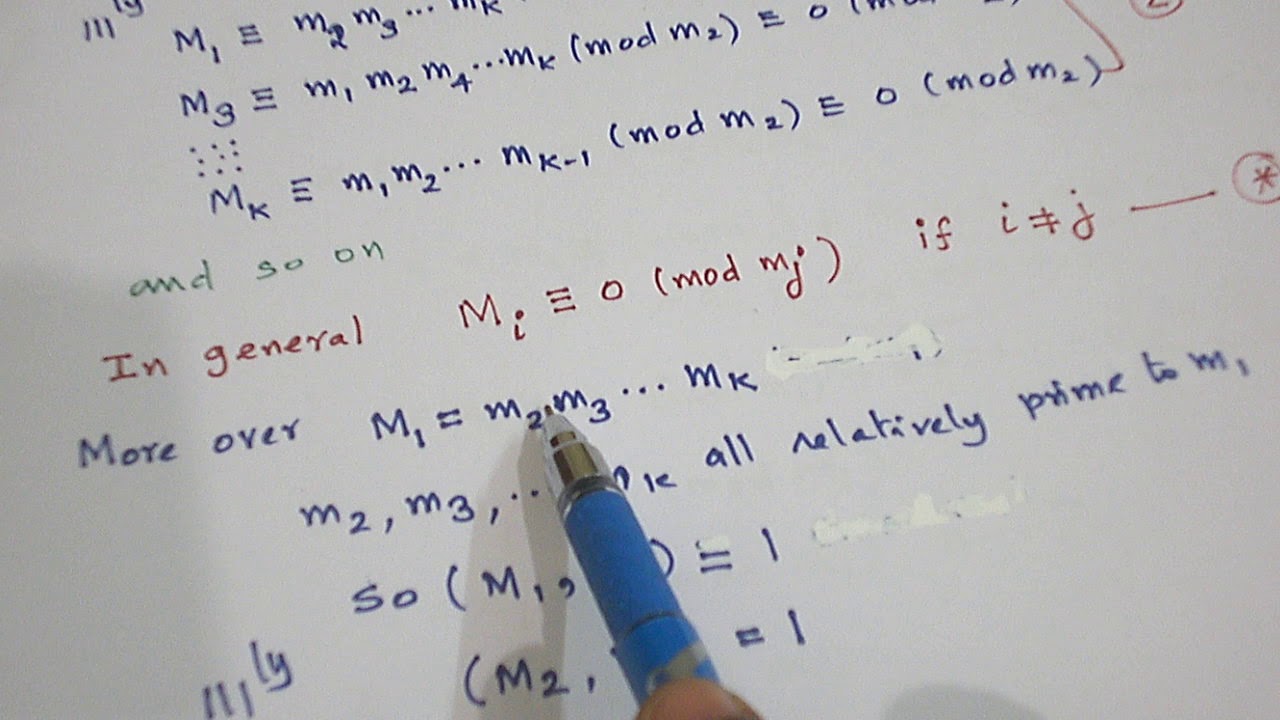 CHINESE REMAINDER THEOREM PROOF