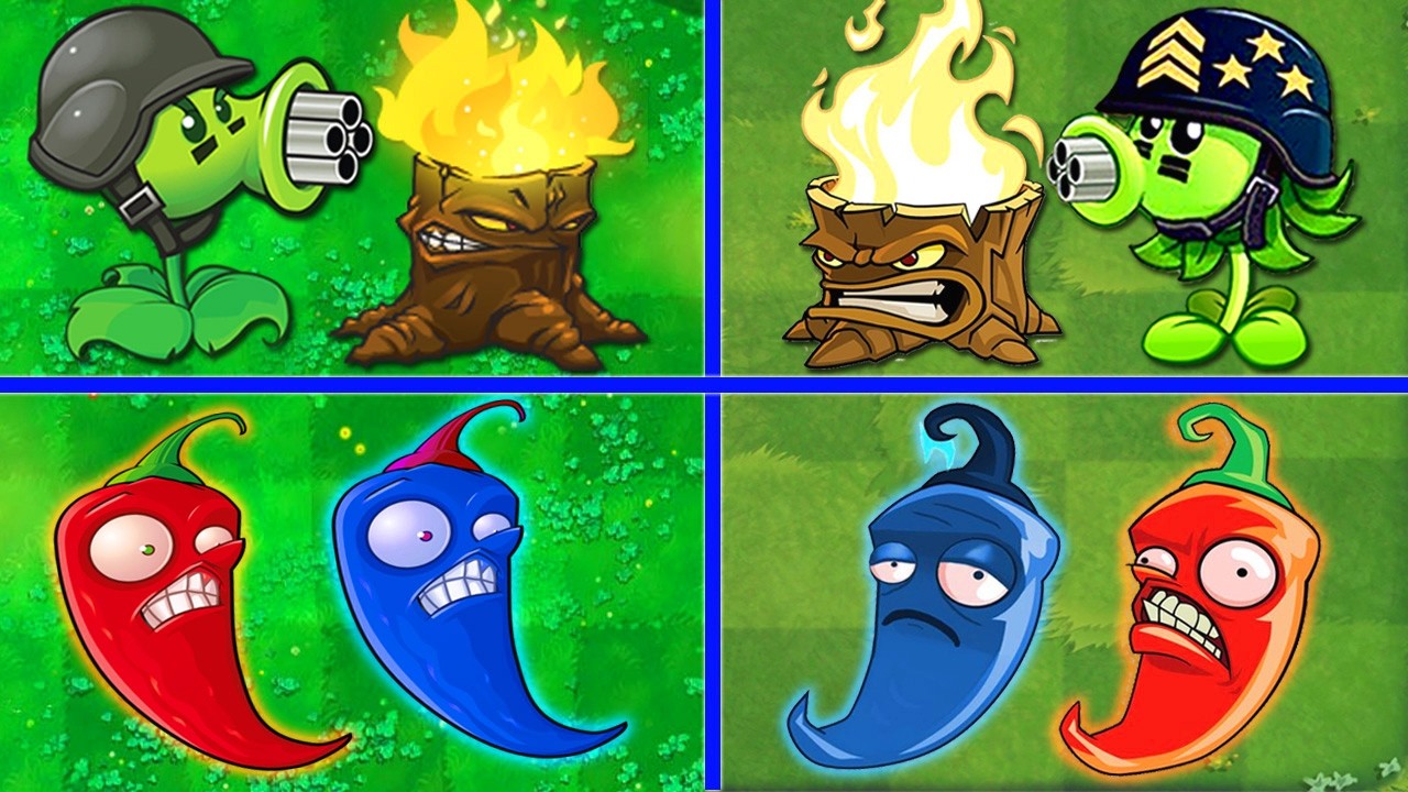 Random 15 Pair team 2 Plants Vs All Zombies - WHo WIll Win? - Pvz 1 vs PVZ 2