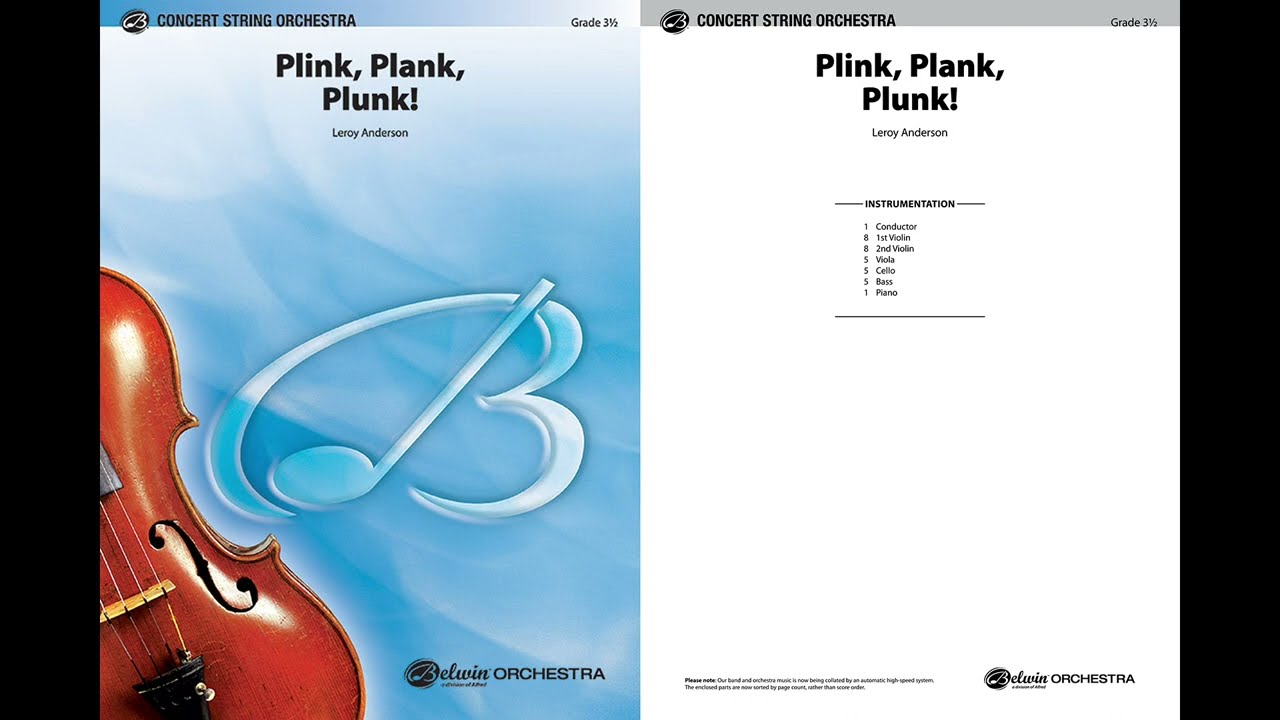 Plink, Plank, Plunk!, by Leroy Anderson &ndash; Score & Sound