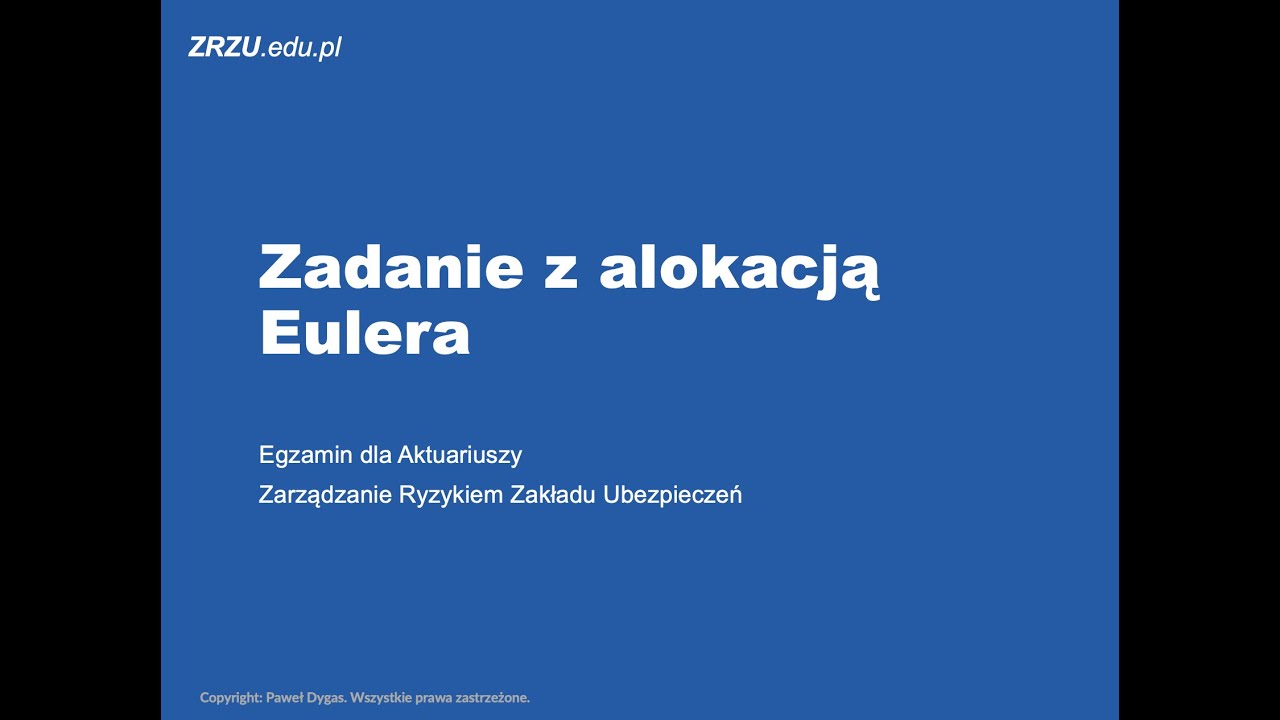Zadanie z alokacją Eulera