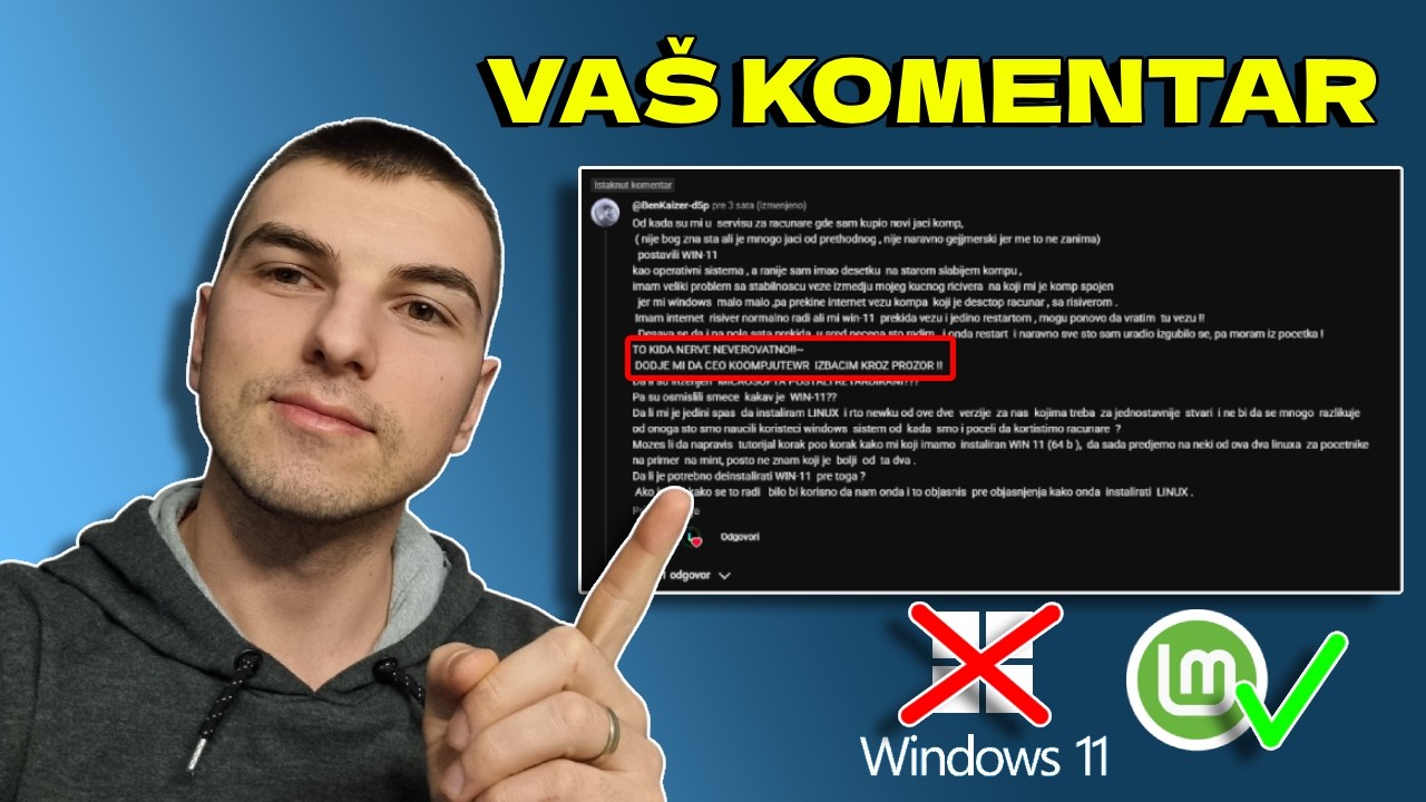 REŠAVAM PROBLEM SVOM PRATIOCU Windows 11 mu je uništio živce!