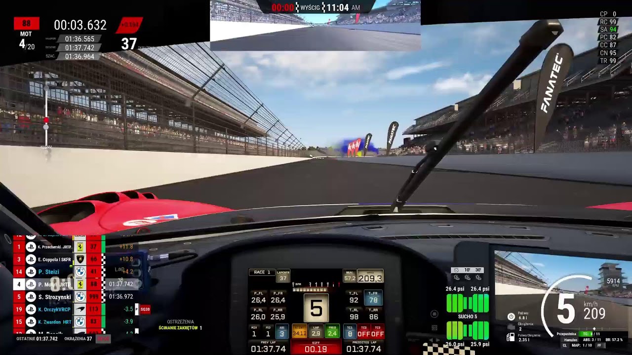 Indianapolis GT3 ConsilioArt CUP S4/R4 Ferrari 296 #ps5 #ACC #fanatec #pavsky88