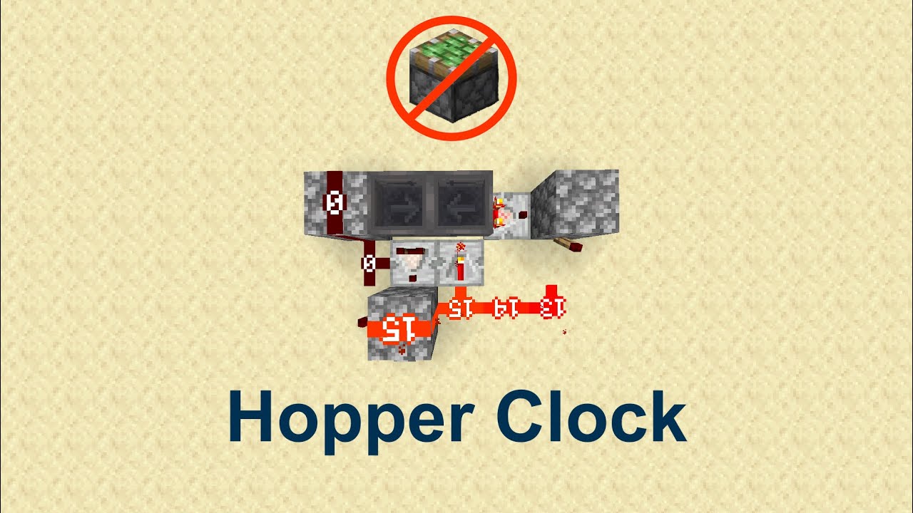 Hopper clock without pistons