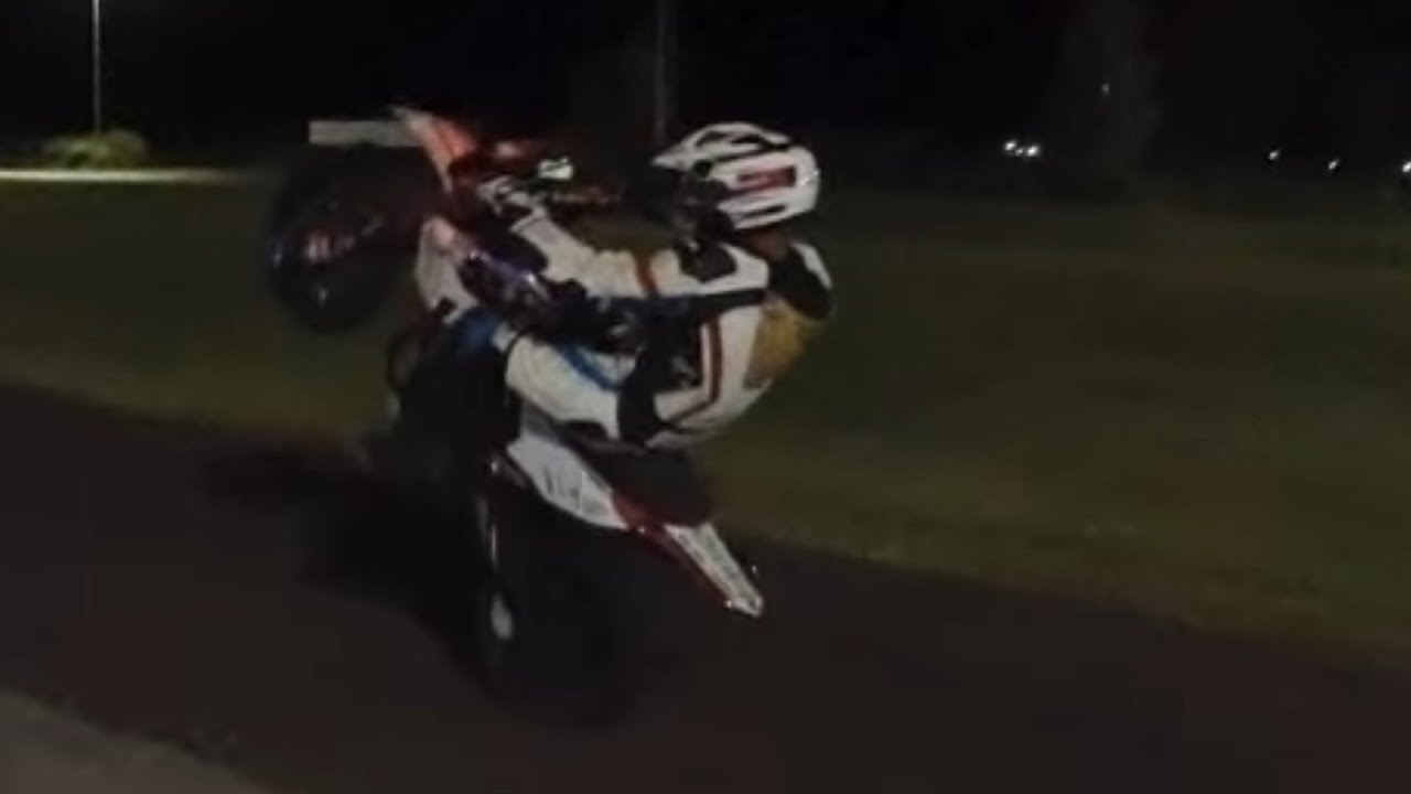 Riding Jake The Garden Snake's XR301 at the Kart Track at Night
