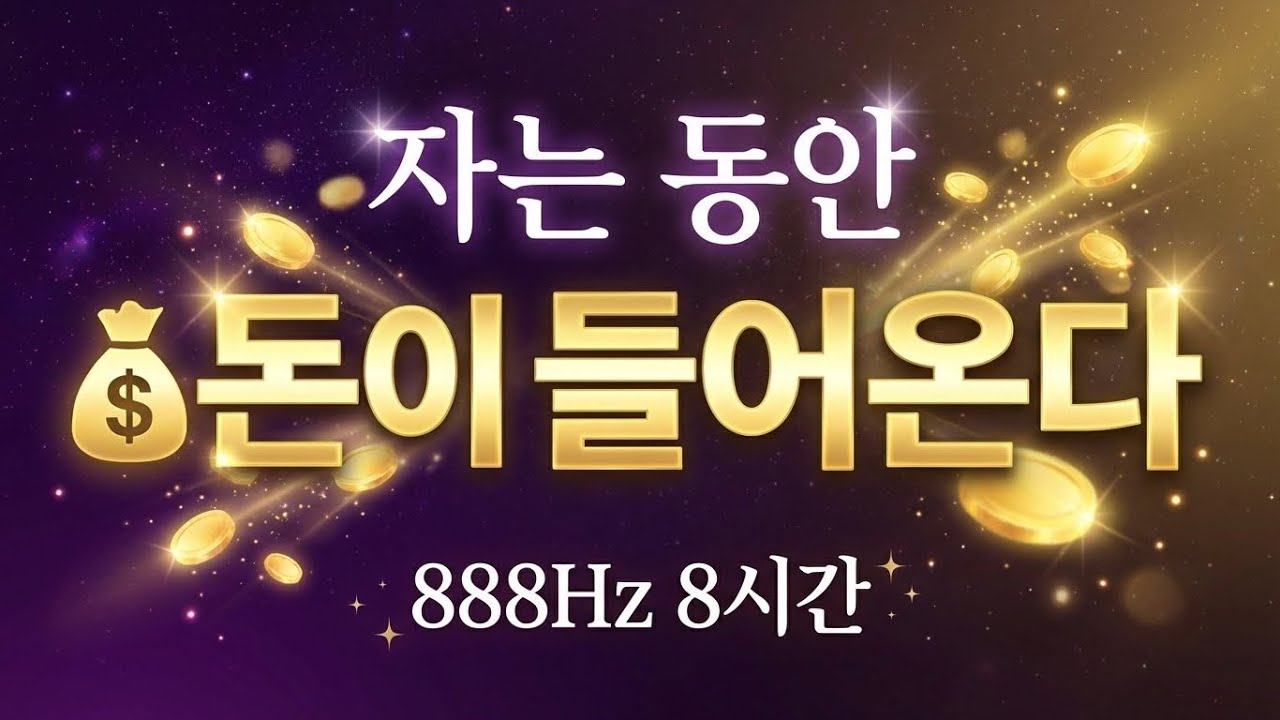 자는 동안 돈이 들어옵니다 💰 888Hz 세타파 8Hz | 8시간 수면 명상