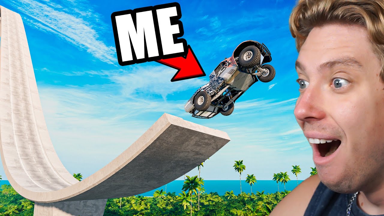 Jumping Cursed Highways in beamNG