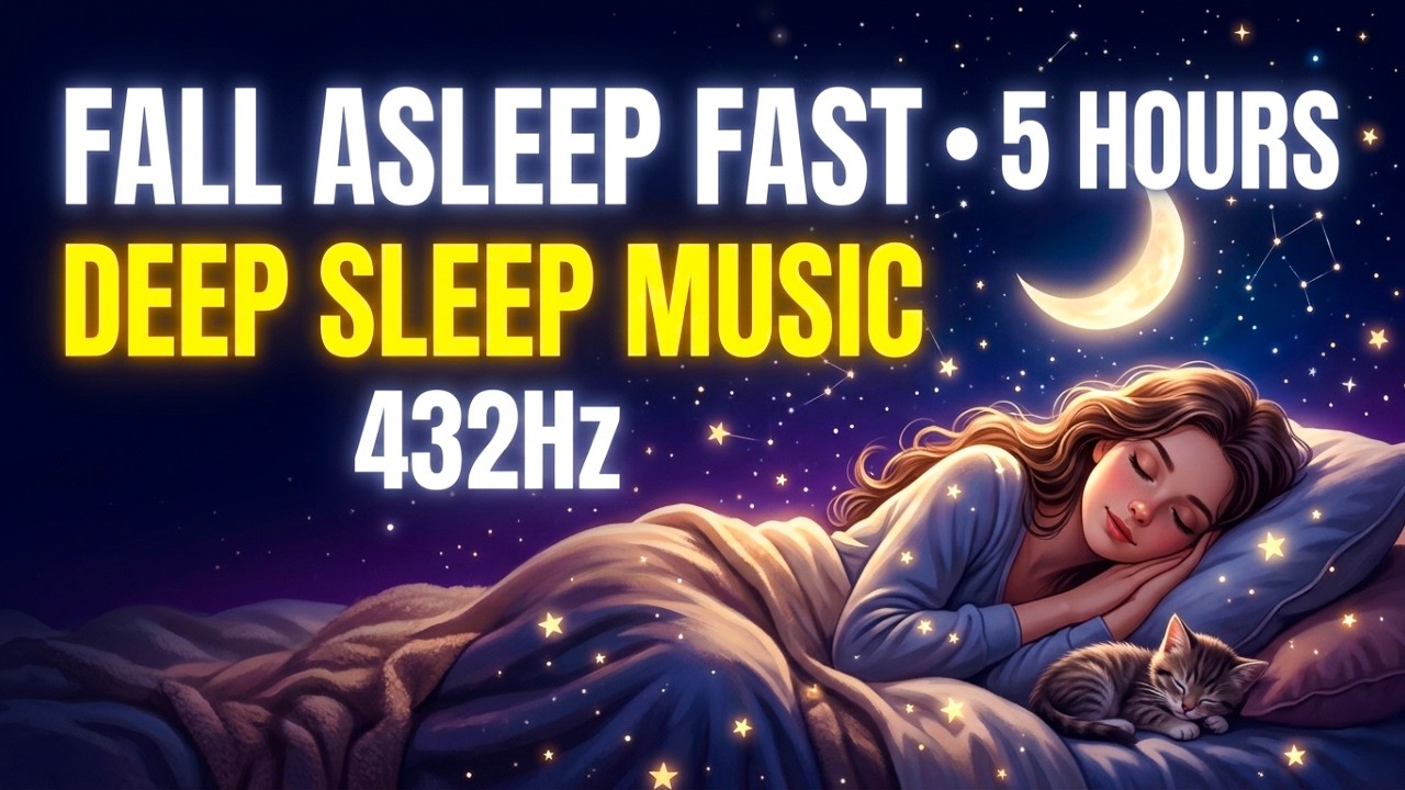 Fall Asleep Fast • 5 Hours Deep Sleep Music 432Hz