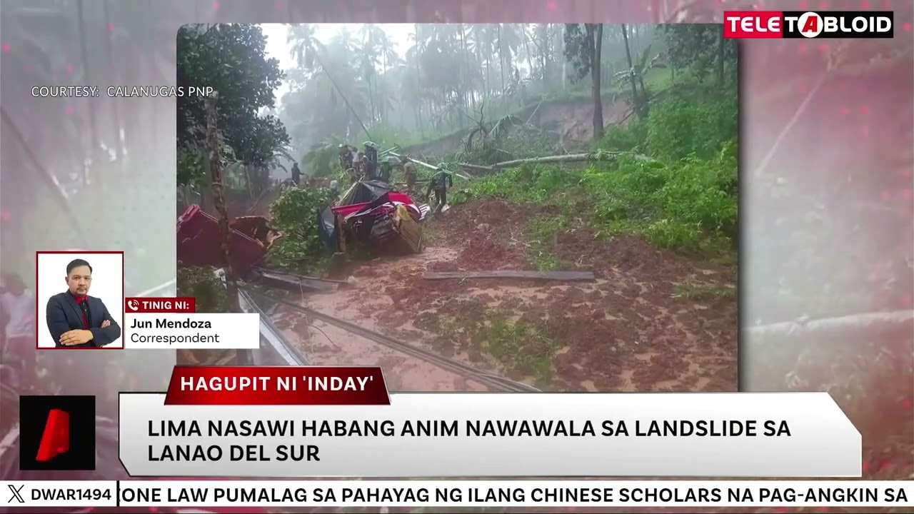 5 nasawi, 6 nawawala sa landslide sa Lanao del Sur | Teletabloid