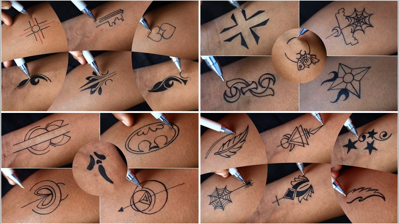 How to make tattoo with pen || step by step || easy to make || DIY temporary tattoos || art