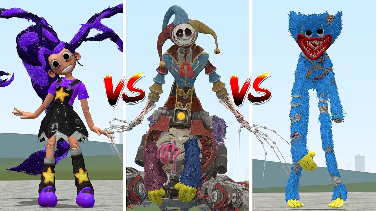 NEW LILY LOVEBRAIDS VS NEW HUGGY WUGGY VS NEW PROTOTYPE POPPY PLAYTIME CHAPTER 5 in Garry's Mod