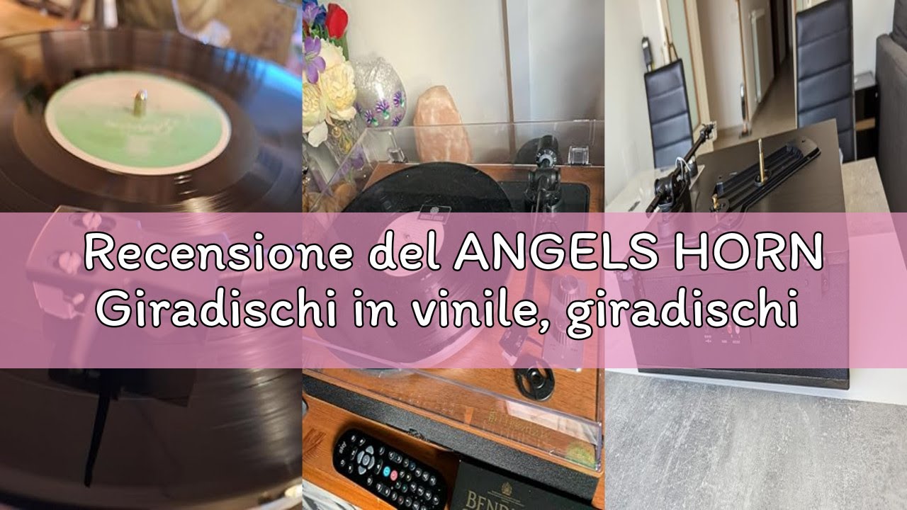 Recensione del ANGELS HORN Giradischi in vinile, giradischi Bluetooth HiFi con altoparlanti Preampli