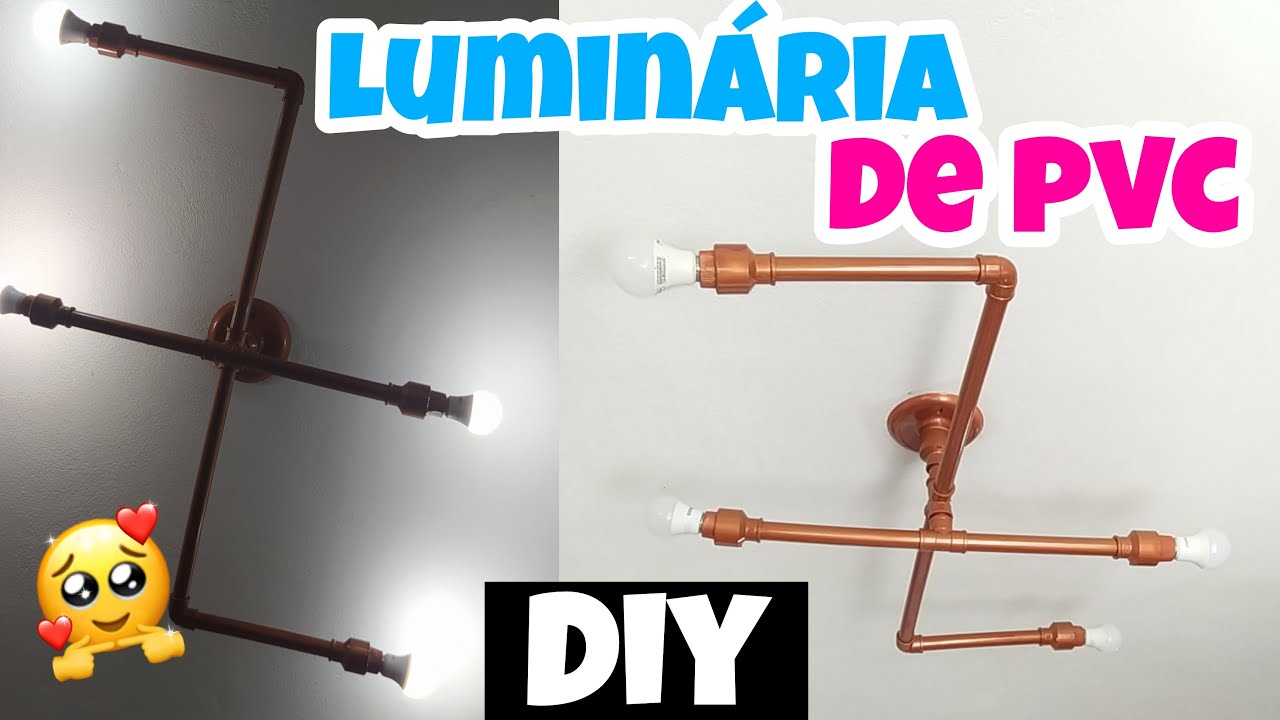Luminária de cano PVC | Idéia com cano PVC | Faça Você Mesmo | DIY
