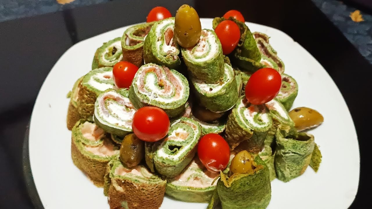  CRESPELLE di spinaci /Antipasti aperitivi centro tavola delle feste/ #crépes agli spinaci farciti