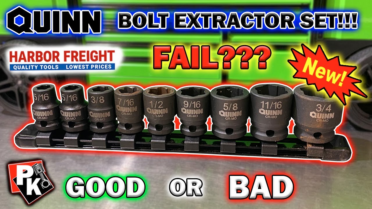 NEW HARBOR FREIGHT QUINN Bolt Extractor Set / GOOD OR BAD #harborfreight #tools #toolreviews #snapon