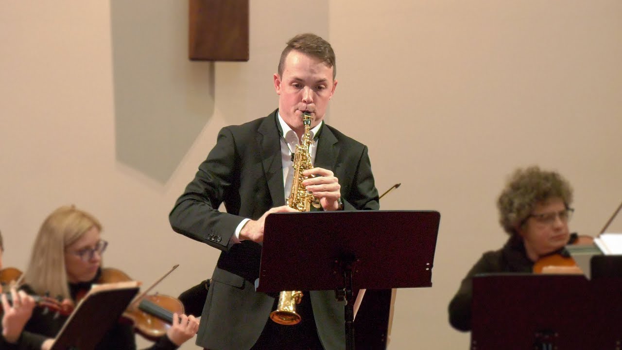 Justin Kenealy plays Bach Violin Concerto No.1 in A minor on soprano saxophone