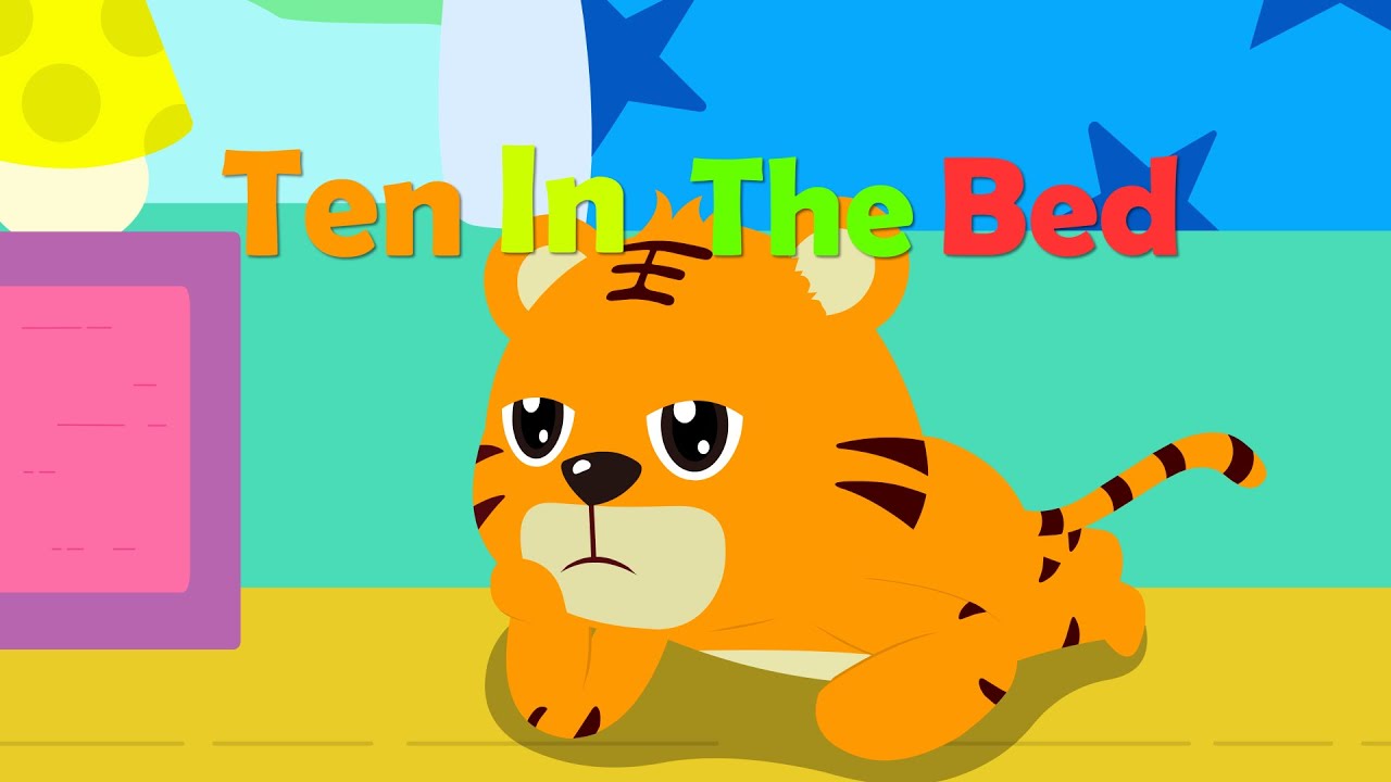 Ten In The Bed | Nursery Rhymes | Kids Songs - Baby Tiger