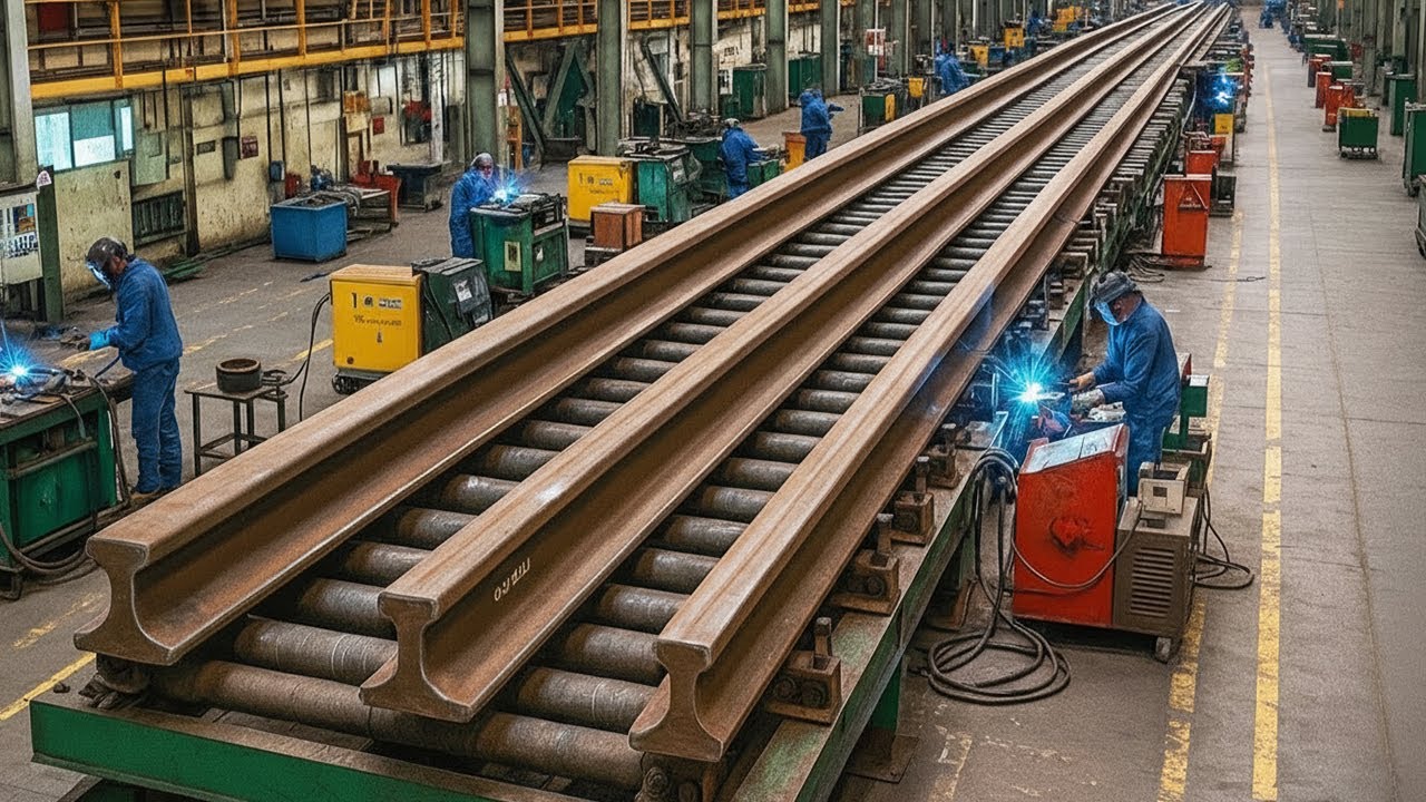 CÓMO se FABRICAN los RIELES de TREN | La FÁBRICA que PRODUCE MILLONES de VÍAS de ACERO