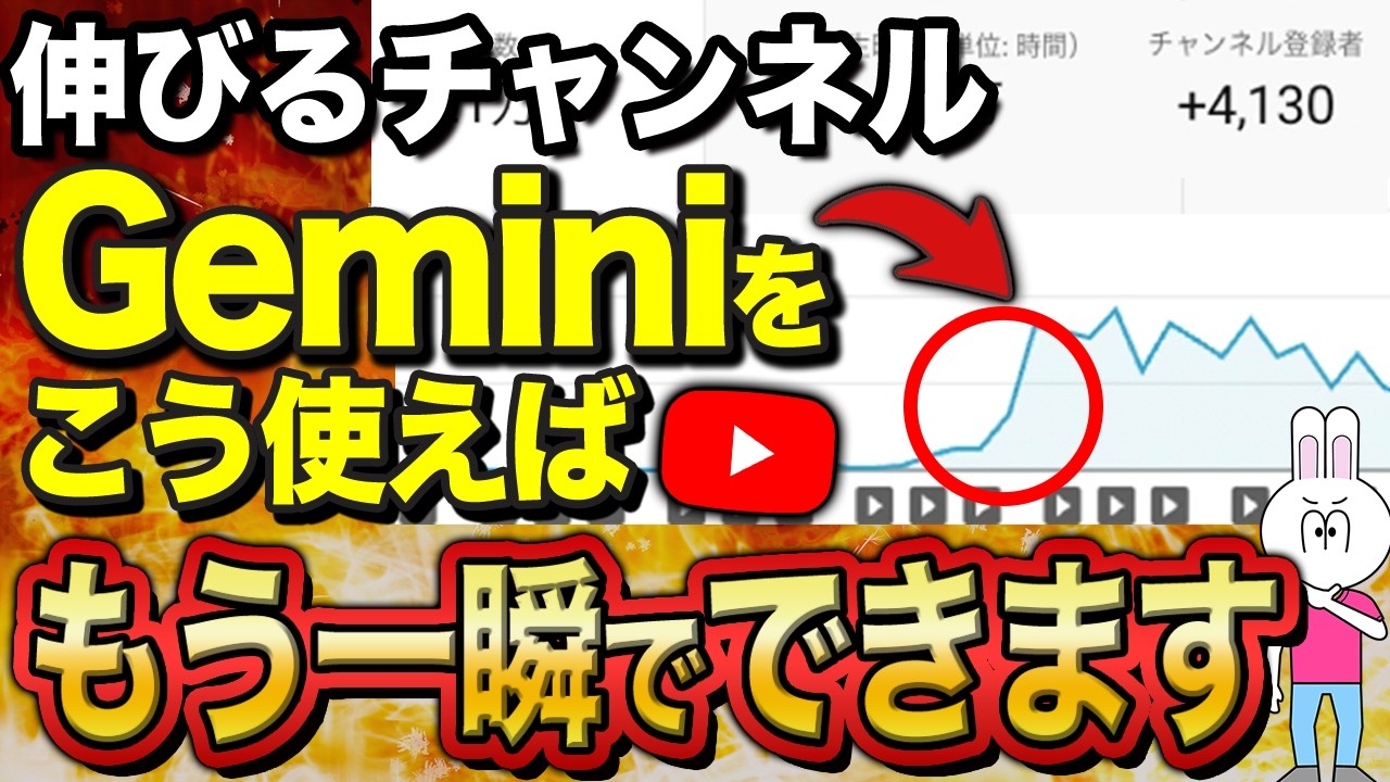 【これ知らないと損】YouTube登録者数が一気に増えるGemini活用法を徹底解説します！
